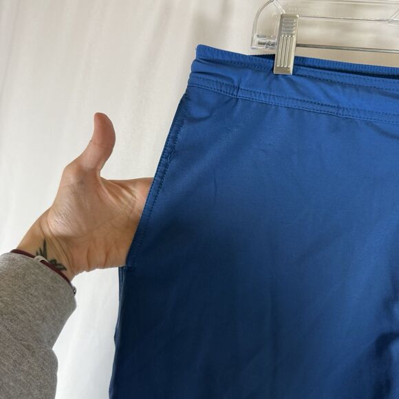 J. Crew Swim Trunks Mens XL Blue Drawstring Snap Zip Fle Swimwear Lining Cut Out - Picture 4 of 9